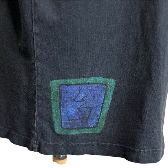 Pacific Cotton Pacificotton San Francisco Vtg Bryn Walker Black Boho T-Shirt XL - Picture 4 of 7